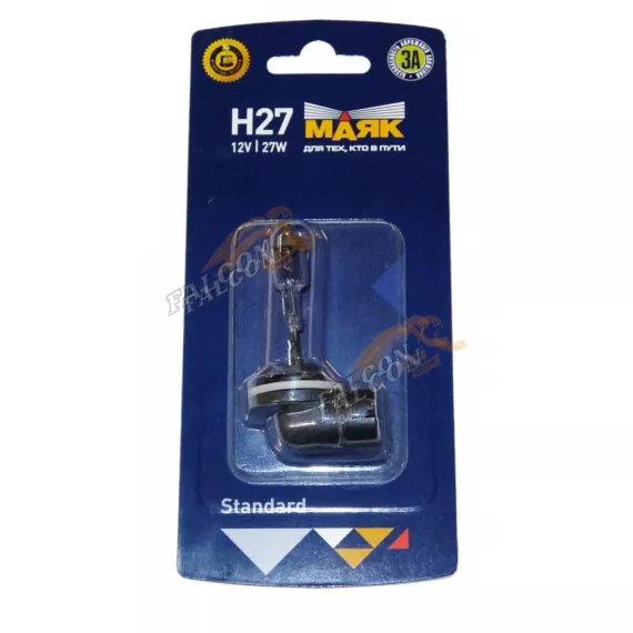 Лампа галог H27 12V27W (Маяк) 52727/2/BL