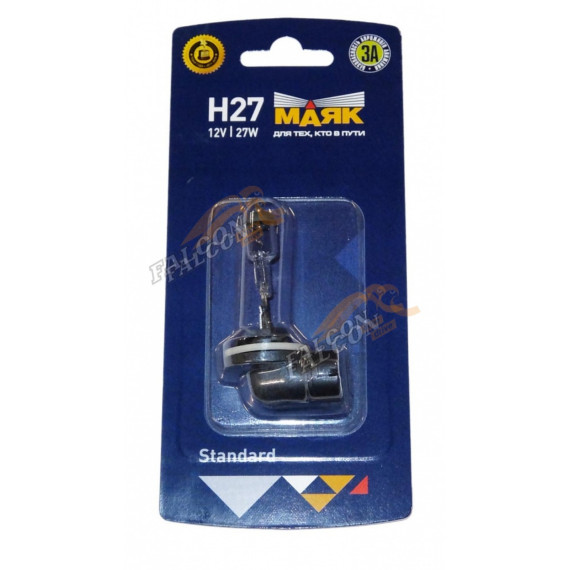 Лампа галог H27 12V27W (Маяк) 52727/2/BL