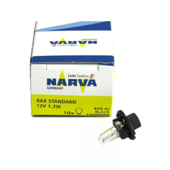Автолампа W1,2W 12V (BX8,4d) NARVA с патроном