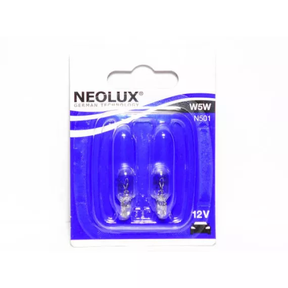 Автолампа W5W 12V (W2.1*9.5d) NEOLUX (блист. 2шт.)