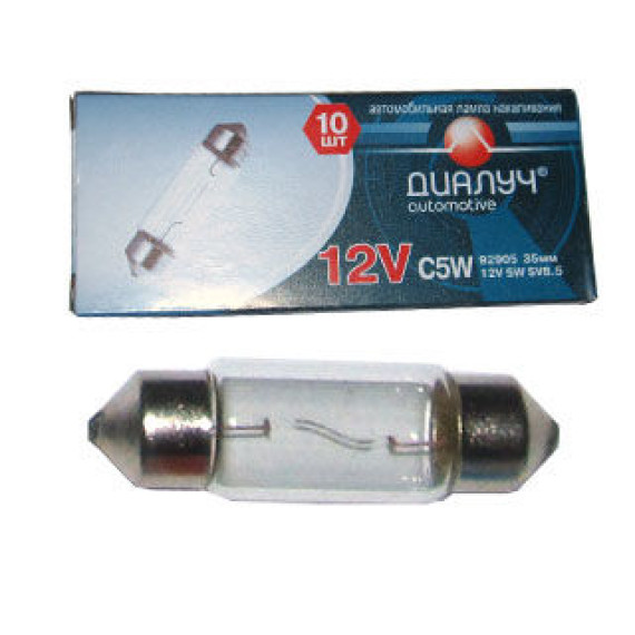 Автолампа C5W 12V (SV8.5) 35мм ДИАЛУЧ