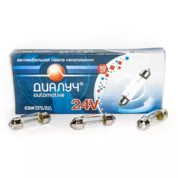 Автолампа C5W 24V (SV8.5) 35мм ДИАЛУЧ