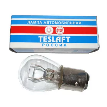 Автолампа P21/5W 12V (BAY15d) двухконт. TESLAFT