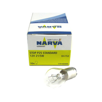 Автолампа P21/5W 12V (BA15d) двухконт. (симметричные точки) NARVA