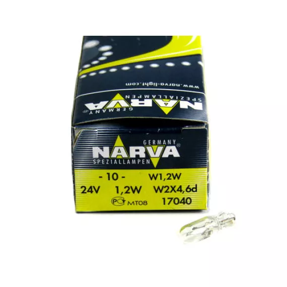 Автолампа W1,2W 24V (W2*4.6d) NARVA
