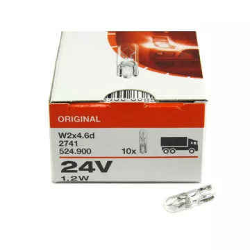 Автолампа W1,2W 24V (W2*4.6d) OSRAM