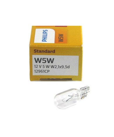 Автолампа W5W 12V (W2.1*9.5d) PHILIPS