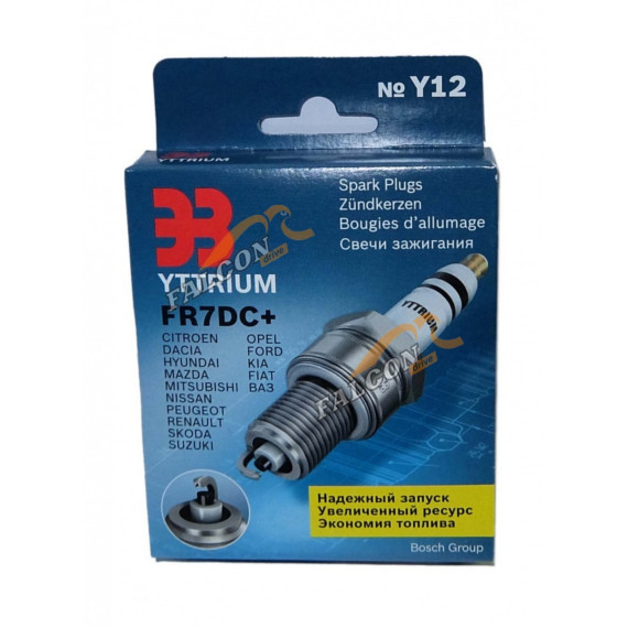 Свечи (Yttrium) FR7DC+ Audi, Chery, Chevrolet, KIA, Hyundai, Opel, Mitsubushi (Bosch GROUP) 4-х мест