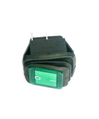 Клавиша квадратная БОЛЬШАЯ с подсветкой "герметичная" 12V (зелёная)