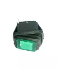 Клавиша квадратная БОЛЬШАЯ с подсветкой "герметичная" 12V (зелёная)