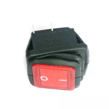 Клавиша квадратная БОЛЬШАЯ с подсветкой "герметичная" 12V (красная)
