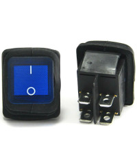 Клавиша квадратная БОЛЬШАЯ с подсветкой "герметичная" 12V (синяя)