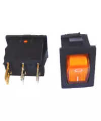 Клавиша квадратная с подсветкой 12V (желтая)