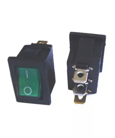 Клавиша квадратная с подсветкой 12V (зеленая)