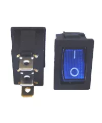 Клавиша квадратная с подсветкой 12V (синяя)