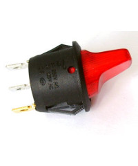 Клавиша-тумблер с подсветкой 12V (красная)