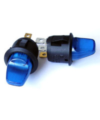 Клавиша-тумблер с подсветкой 12V (синяя)