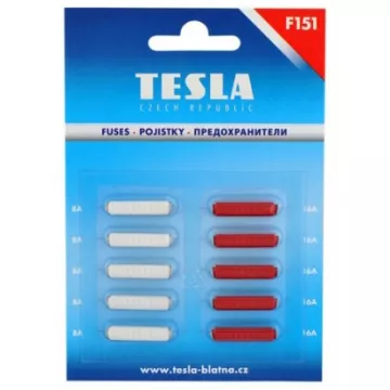 Предохр -2101 (Tesla) цилинд к-т (10 шт) F151 (5*8A-5*16A)