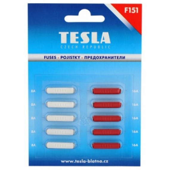 Предохр -2101 (Tesla) цилинд к-т (10 шт) F151 (5*8A-5*16A)