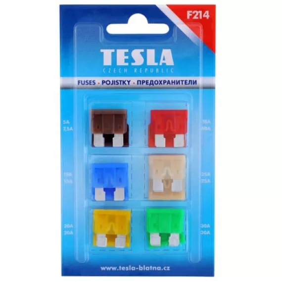 Предохр -2108 (Tesla) штекерные к-т (Midi) (12шт) F214 (5A*30A)