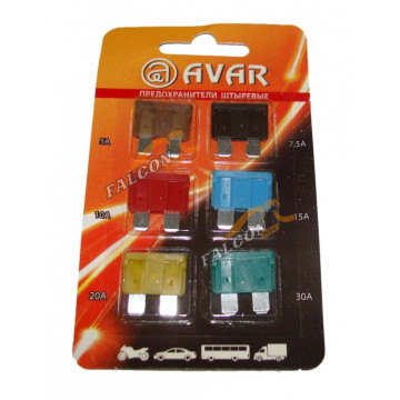 Предохр -2110 (Псков Авар) штекерные к-т (midi) (6шт) в блистере