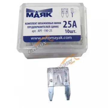 Предохр 25А Mini (Маяк) штыревой (бокс 10шт)