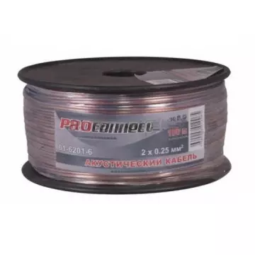 Провод акустический 2х 0,25мм. (бухта 100м.) силикон PROCONNEСT