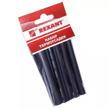 Термоусадочная трубка "7шт" КЛЕЕВАЯ (L=10см.) REXANT