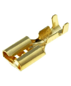 Клемма провода 6,3 (мама) латунь "без язычка"