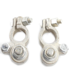 Клеммы АКБ "ЕВРО" под болт М10 ЛУЖЁНАЯ (пара)