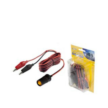 Удлинитель питания (авто) крокодил - гнездо 2*0,75*5м (до 5А, блистер)