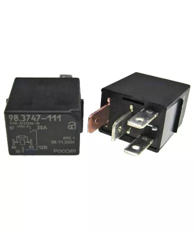 Реле 4-х контактн. 12V (20А) нов.обр КАЛИНА,ПРИОРА 98.3747-111 АВАР