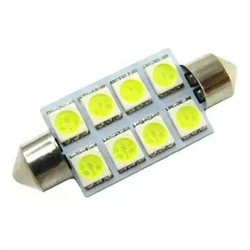 Светодиод С5W 24V (SMD-5050) 8 диодов белый 41mm