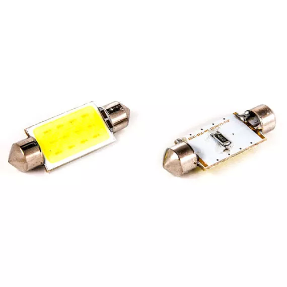 Светодиод С5W (COB) белый 41мм.