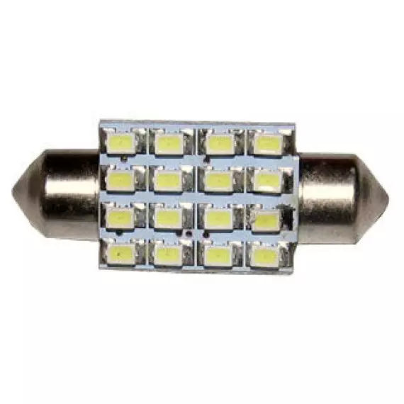 Светодиод С5W (SMD-3528) 16 диодов белый