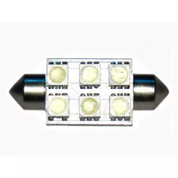 Светодиод С5W (SMD-5050) 6 диодов белый