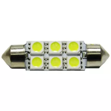 Светодиод С5W (SMD-5050) 6 диодов белый 39мм.