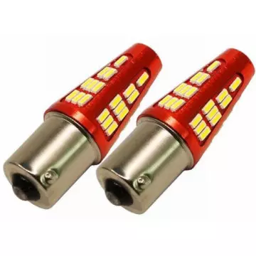 Светодиод P21W 12-24V (SMD-4014) 48 диодов белый "КОНУС"