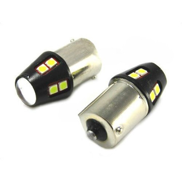 Светодиод P21W (SMD-3030) 12 диодов белый "КОНУС"