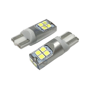 Светодиод W5W 12-24V (SMD-3030) 10 диодов белый