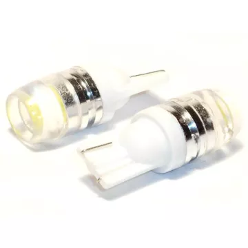 Светодиод W5W 24V (линза метал. корпус) белый "вогнутый