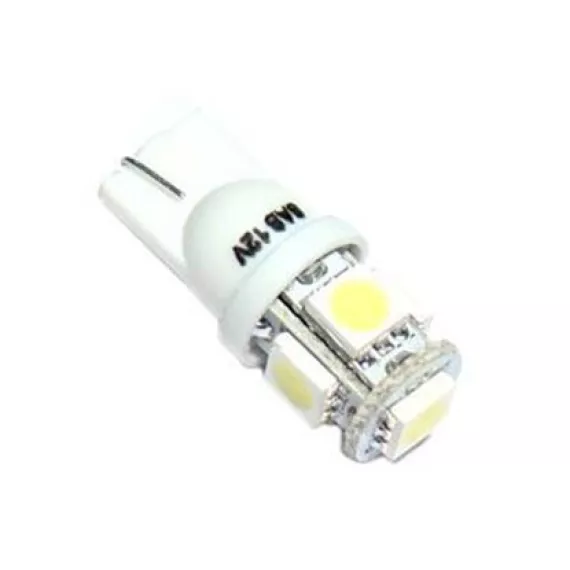 Светодиод W5W (SMD-5050) 5 диодов белый