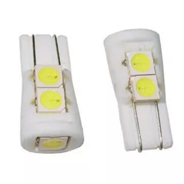 Светодиод W5W (SMD-5050) 5 диодов "керамика" белый