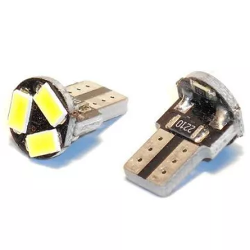 Светодиод W5W (SMD-5630) 3 диода белый c "обманкой"