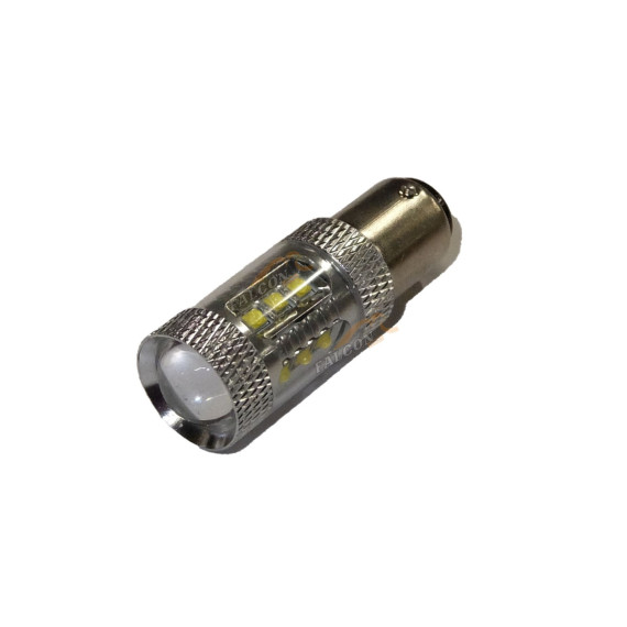 Светодиод 12V P21/5W (MEGAPOWER) (BAY15d) 16 SMD WATTS CREE WHITE 1280лм OLD
