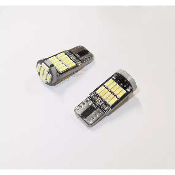 Светодиод 12V Т10 б/ц (LEDFOOT) Canbus 26SMD 4014 W5W белые (габарит)