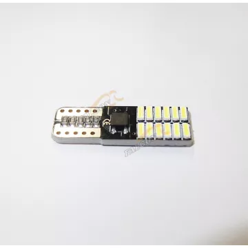 Светодиод 12V Т10 (б/ц) (LEDFOOT) W5W белые Canbus 7000K (габарит)