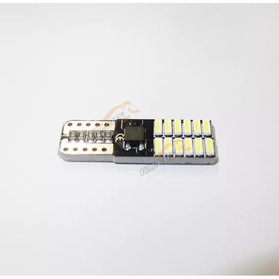 Светодиод 12V Т10 (б/ц) (LEDFOOT) W5W белые Canbus 7000K (габарит)