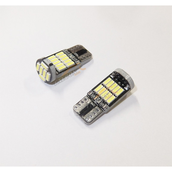 Светодиод 12V Т10 б/ц (LEDFOOT) Canbus 26SMD 4014 W5W белые (габарит)