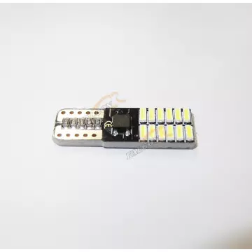 Светодиод 12V Т10 (б/ц) (LEDFOOT) W5W белые Canbus 7000K (габарит)